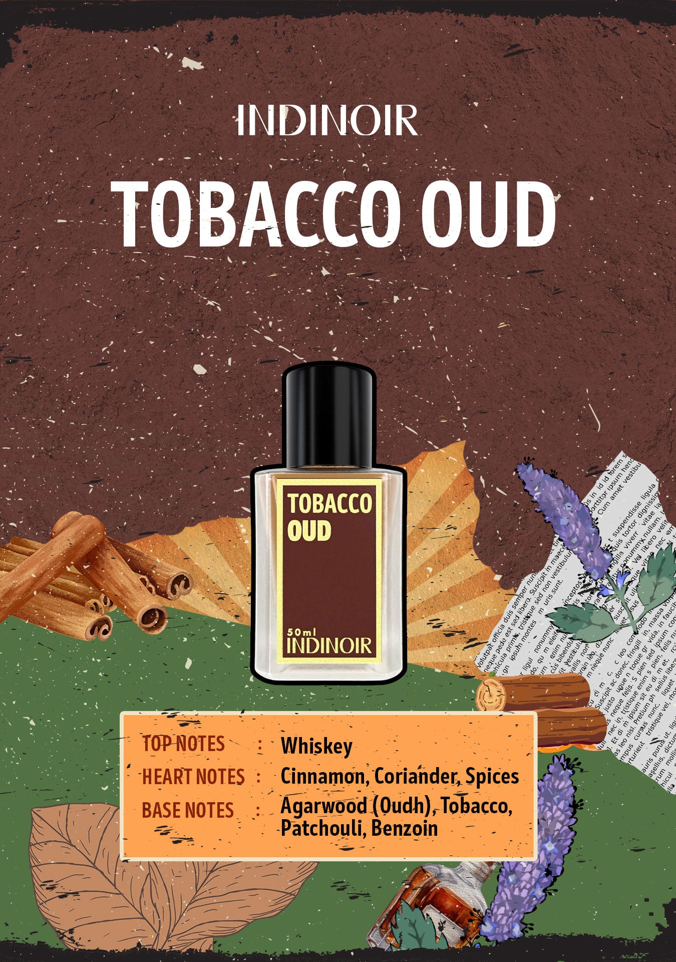 IndiNoir Tobacco Oud 50ml Perfume Spray - Main Image